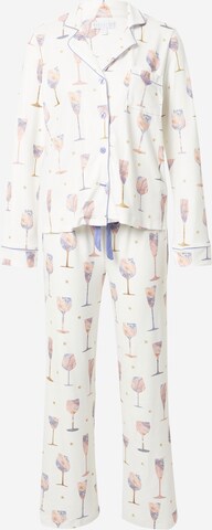 PJ Salvage Pajama in White: front