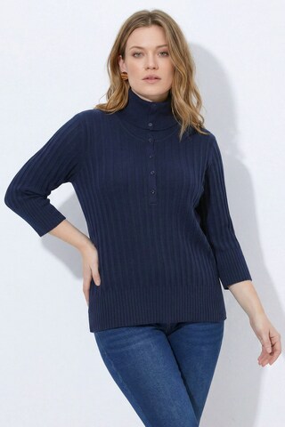 Ulla Popken Pullover in Blau: Vorderseite