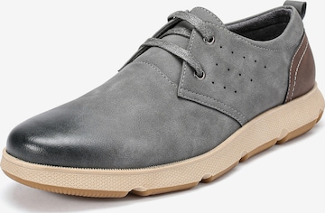 ALLTHEMEN Schnürschuh 'Flucht' in Grau: Vorderseite