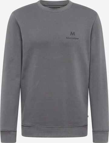 Matinique Sweatshirt 'Bradley' in Grau: predná strana