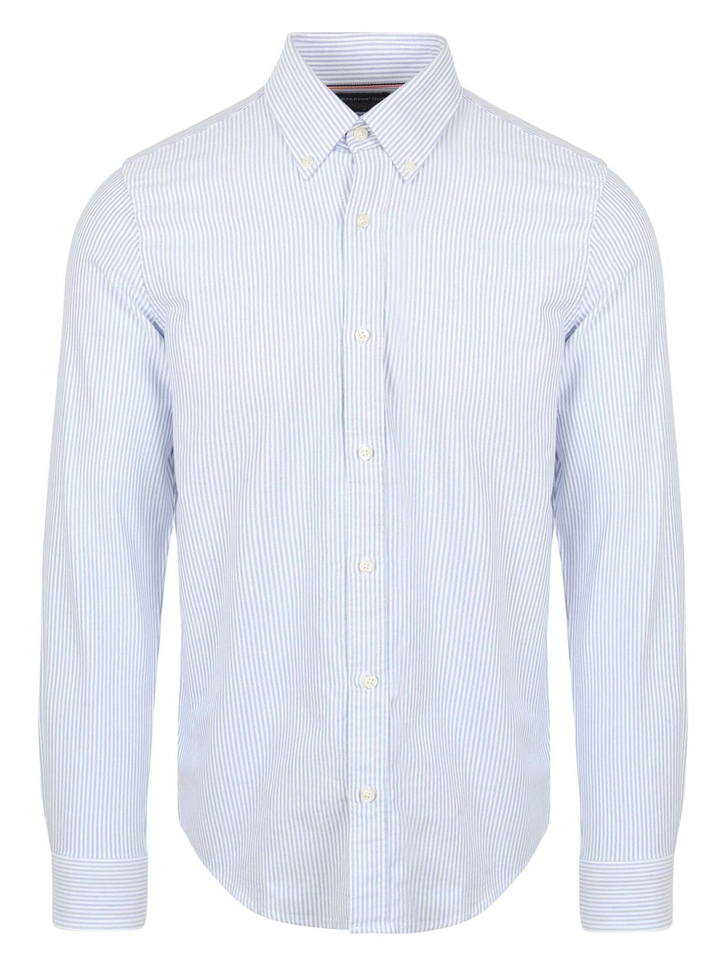Steppin' out Regular fit Overhemd in Blauw: voorkant