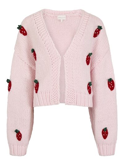 Apricot Chunky Knit Strawberry Cardigan ' ' in stone, Produktansicht