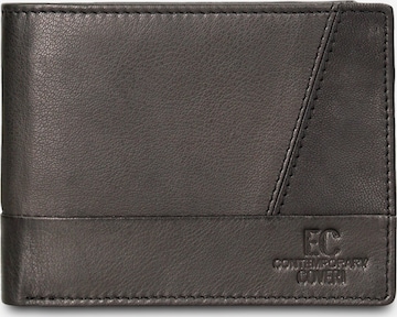 Portamonete 'Portafoglio uomo vera pelle blu - Erebor Prime minimalista' di Coveri Collection in nero: frontale