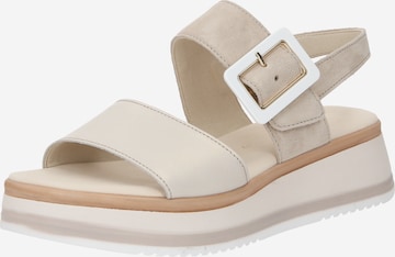 GABOR Strap Sandals in Beige: front