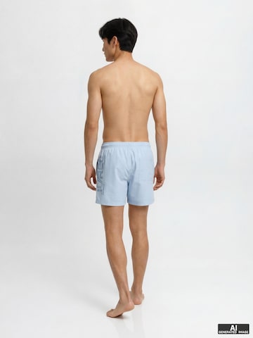 JACK & JONES Swimming shorts 'Jack & Jones Heren Zwemshort JPSTMAUI WAVE Logo Effen' in Blue