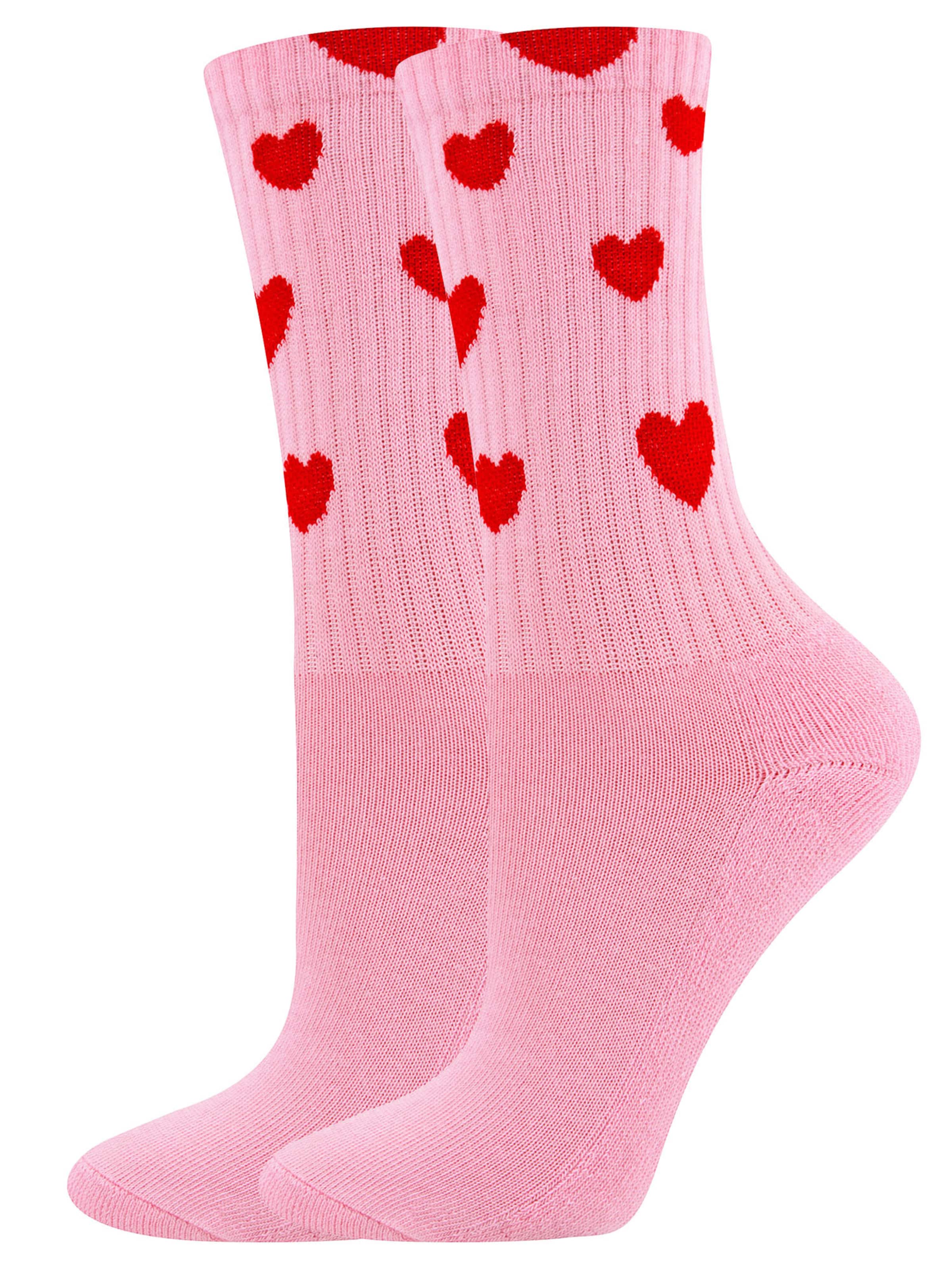 EWERS Ponožky 'Hearts' – pink: přední strana