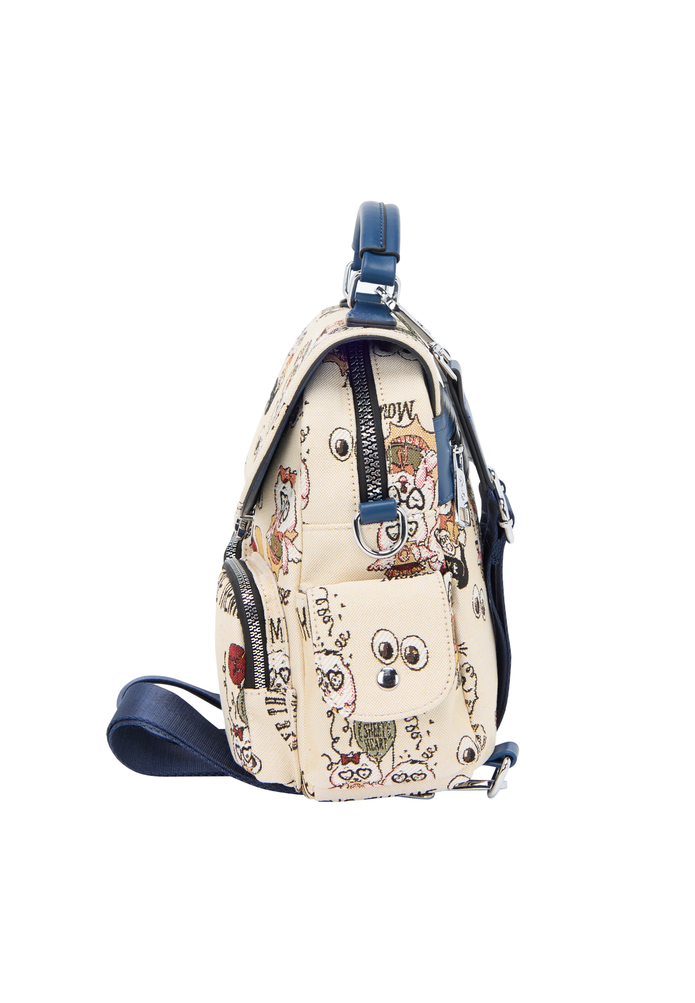MYMO Backpack 'Pop Eyetheme' in White