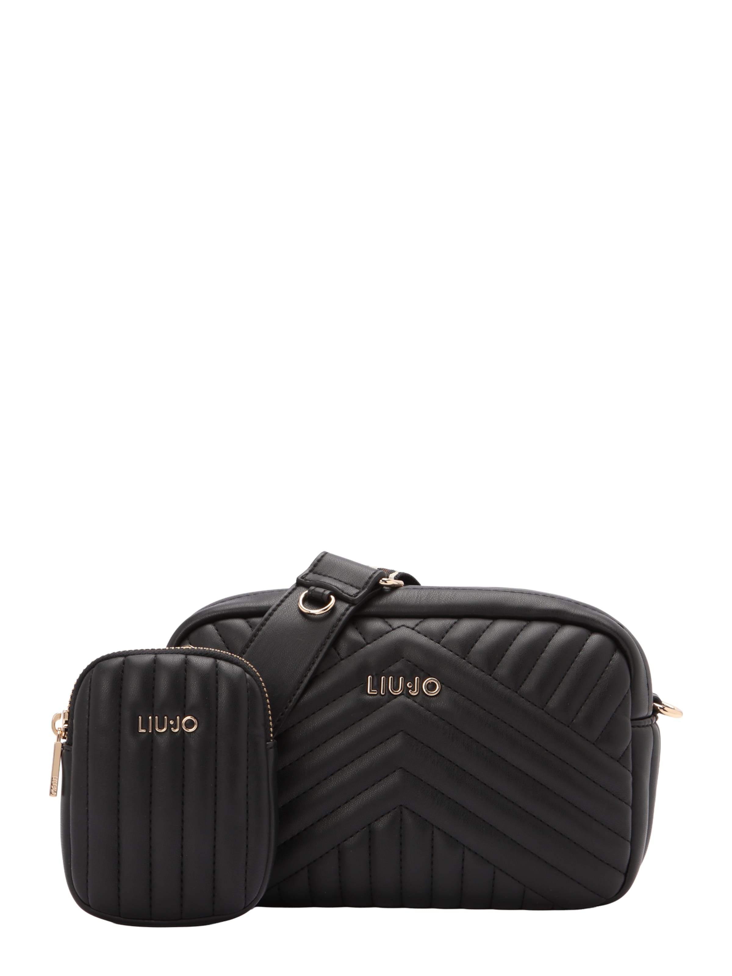juoda Liu Jo Rankinė su ilgu dirželiu: priekis