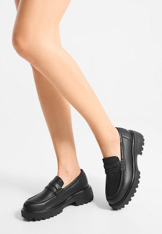 WODEN Slipper 'Posey' i sort: forside