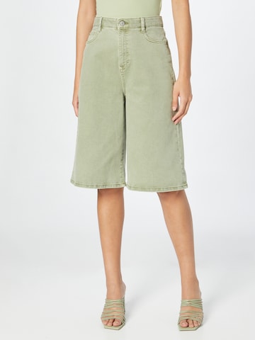 ESPRIT - Perna larga Calças de ganga em verde: frente