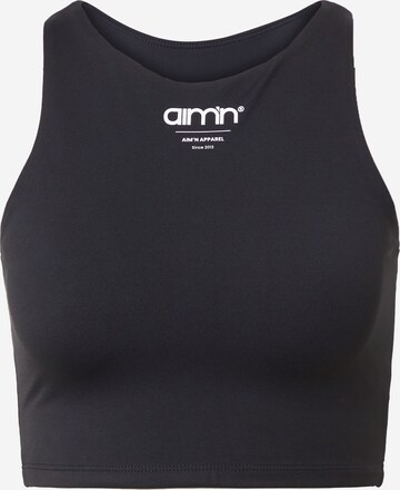 aim'n Sporttop in Zwart: voorkant