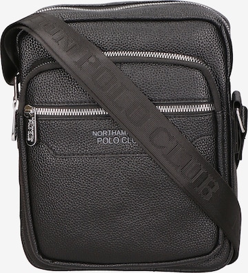 Borsa a tracolla di Northampton Polo Club in nero: frontale