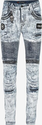 CIPO & BAXX Slimfit Jeans in Grijs: voorkant