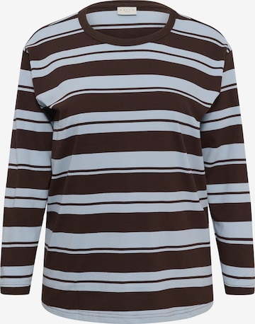 T-shirt 'Winni' KAFFE CURVE en marron : devant