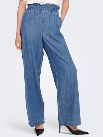 Wide Leg Jean 'Bea' ONLY en bleu : devant