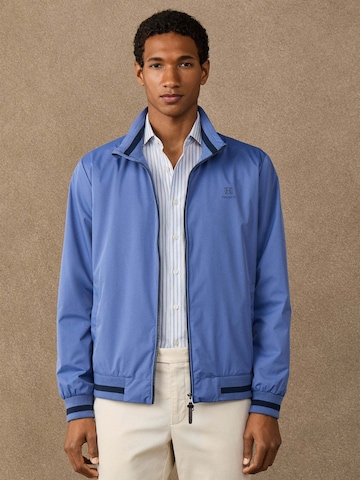 Hackett London Zip-Up Hoodie in Blue