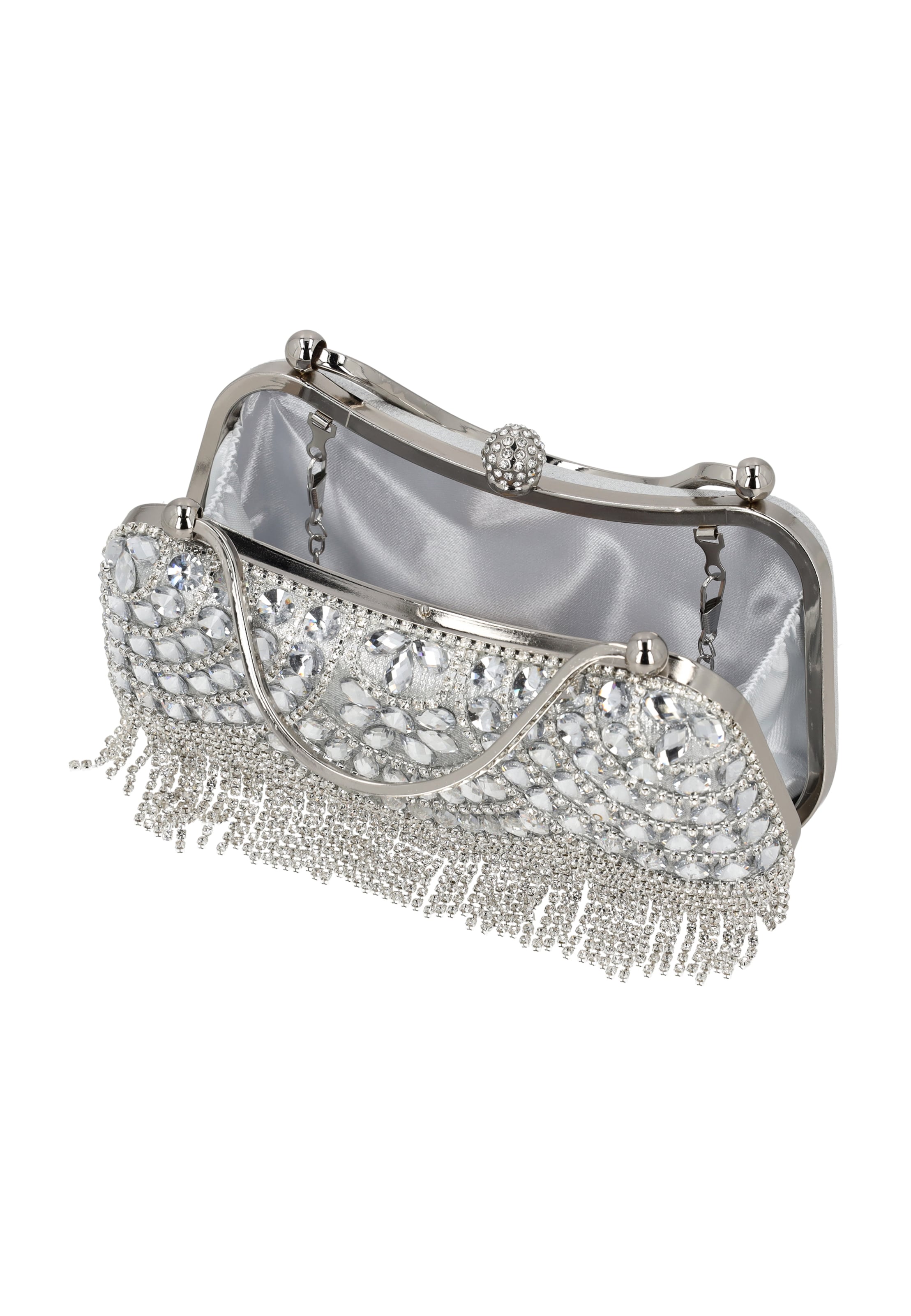 faina Clutch in Silber