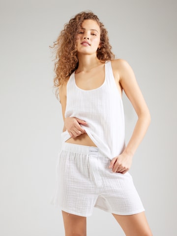 Calvin Klein Underwear Пижама в бяло: отпред