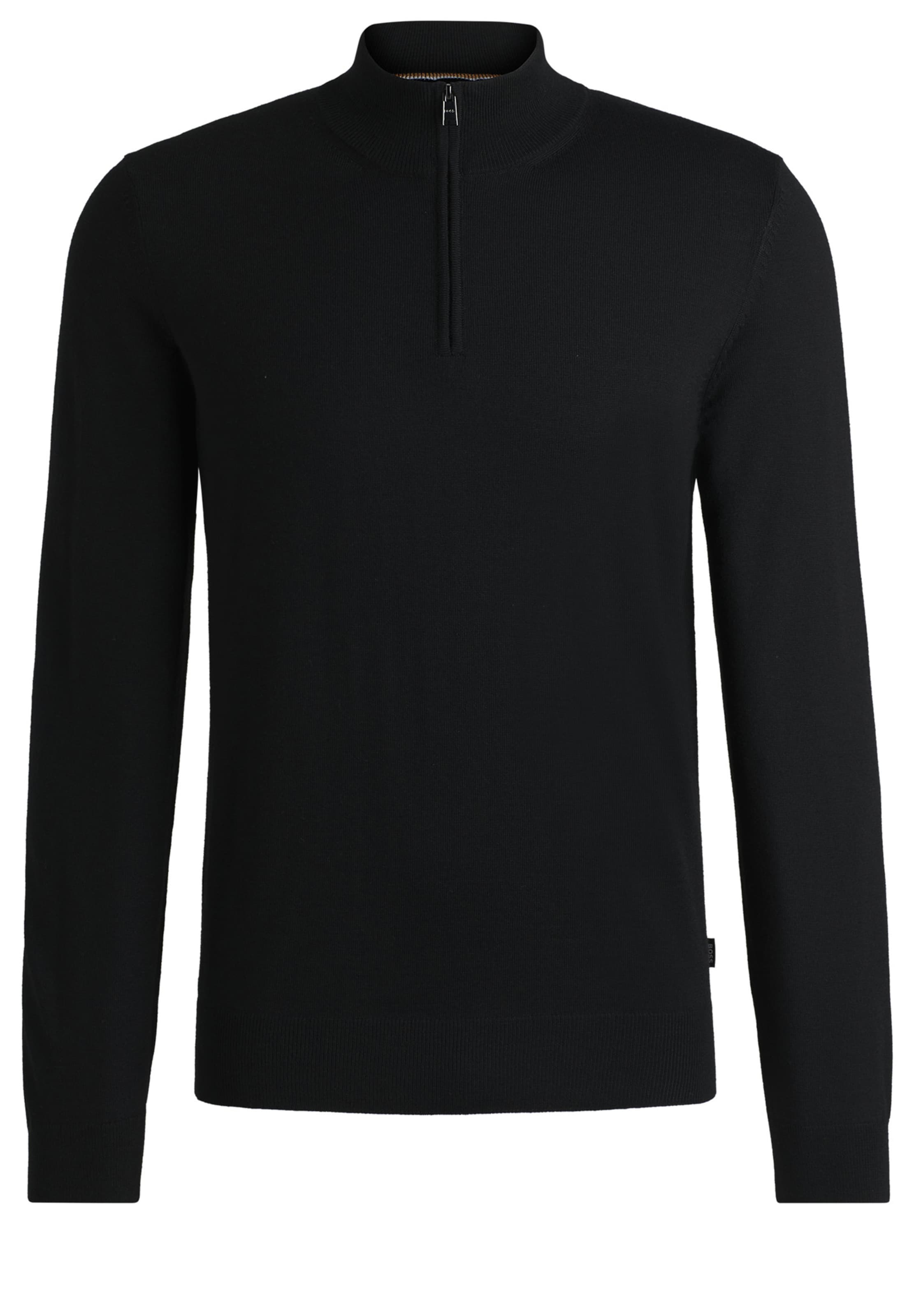 Pulover 'Ebenji' de la BOSS pe negru: față