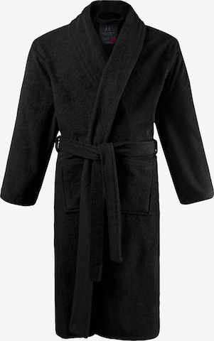 JP1880 Long Bathrobe in Black: front