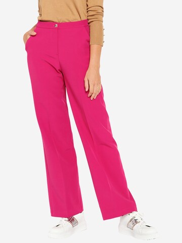 Regular Pantalon à plis LolaLiza en rose : devant