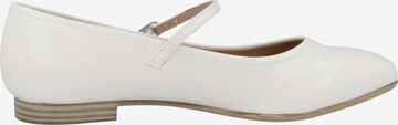 TAMARIS Ballet Flats with Strap in White