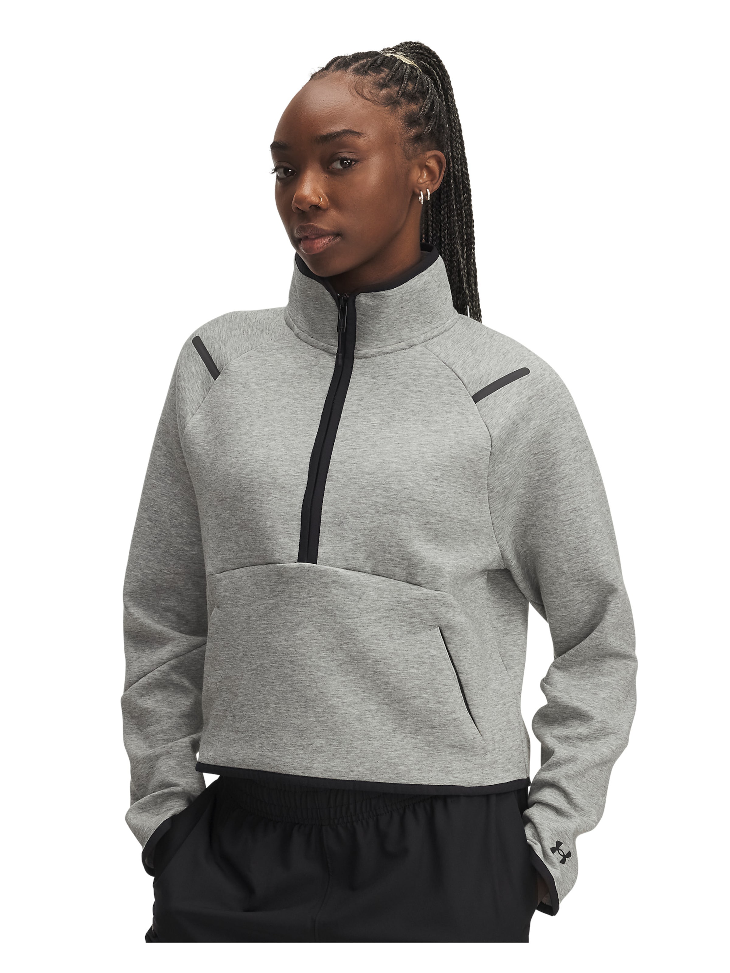 Sweat de sport 'Unstoppable' UNDER ARMOUR en gris : devant