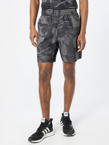 ADIDAS PERFORMANCE Regular Sportbroek 'Club Graphic' in Grijs: voorkant