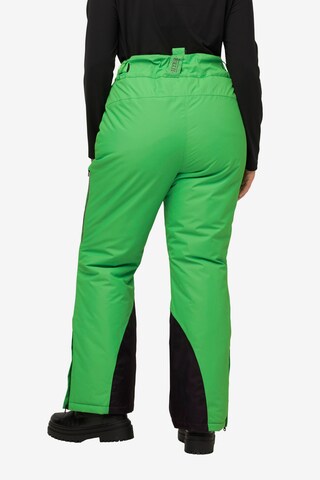 Ulla Popken Regular Athletic Pants in Green