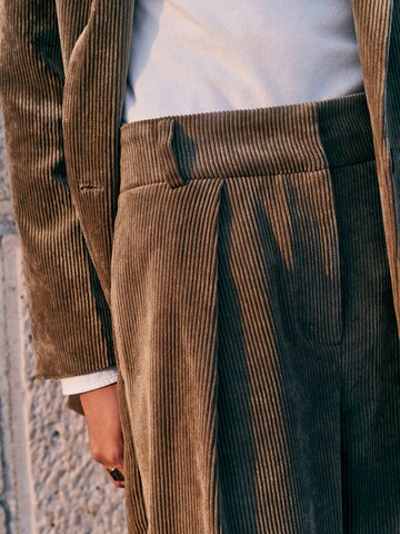 Next Wide leg Pleat-front trousers in Green