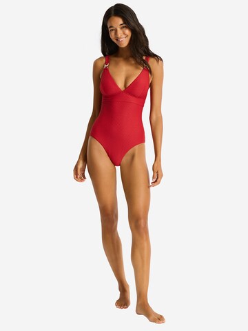 SEA LEVEL Triangle Swimsuit 'Luminara' in Red