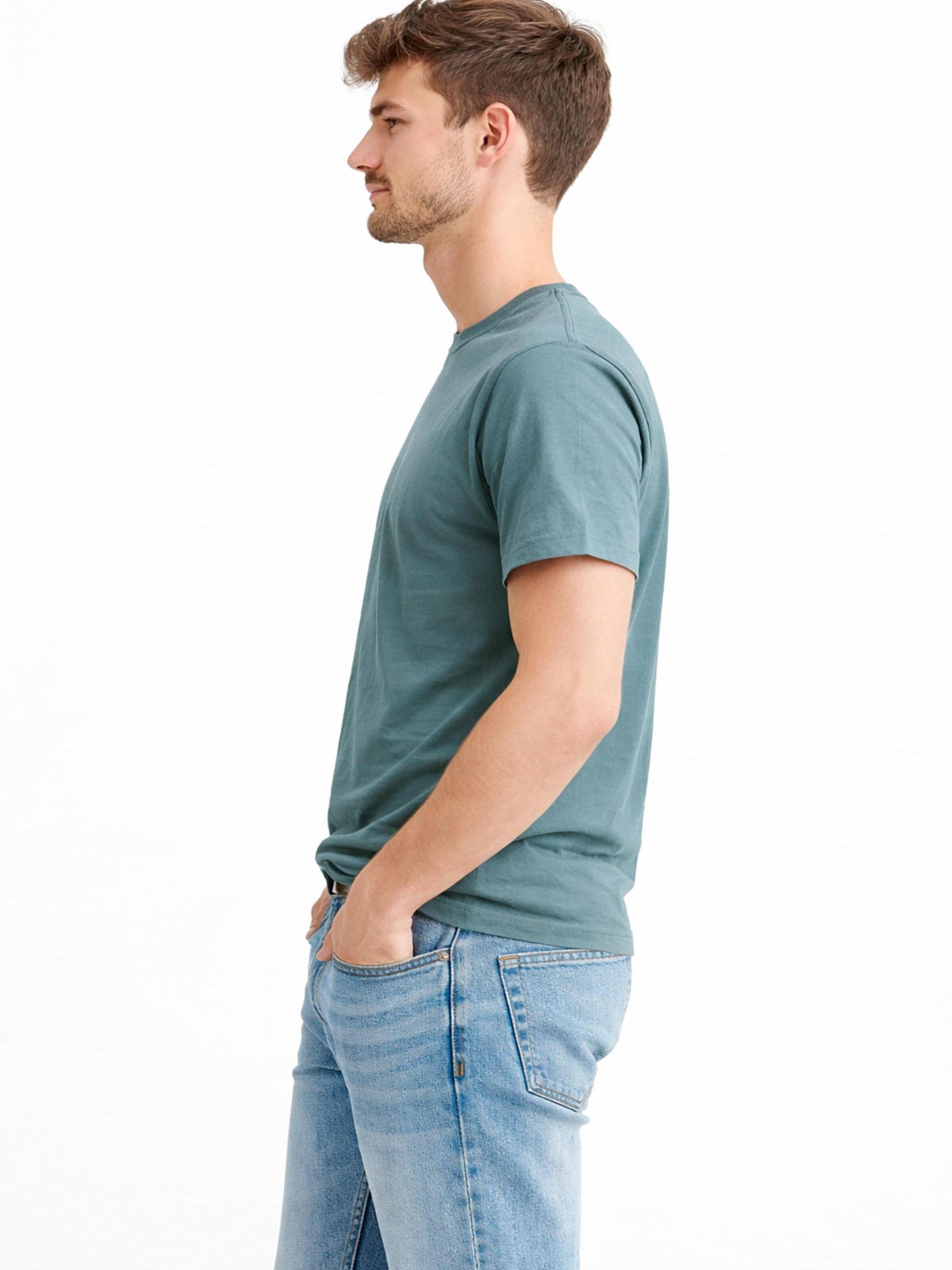 A Question Of (AQO) Shirt 'Anders Tee Garment Dyed' in Blauw