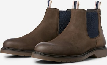 JACK & JONES - Botas chelsea 'Leyton' em castanho