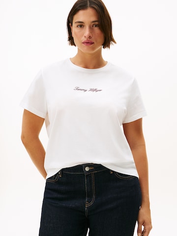Tommy Hilfiger Curve Футболка 'CLASSIC' в Белый: спереди