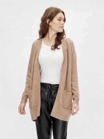 PIECES Cardigan 'Perla' i brun: forside