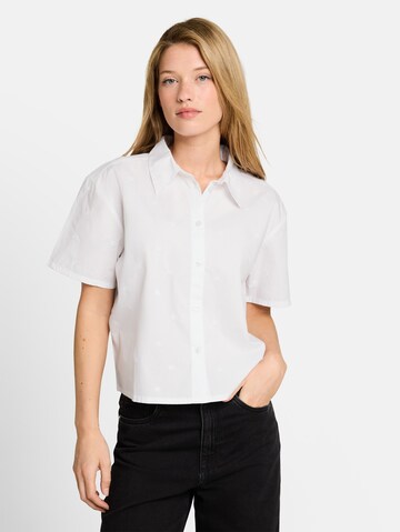 TOM TAILOR DENIM Blouse in White: front