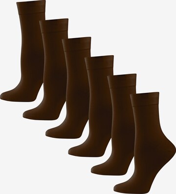 Nur Die Socks in Brown: front