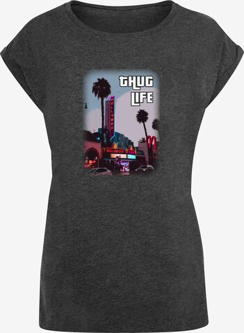 Merchcode Shirt 'Grand Thug Life' in Grey: front