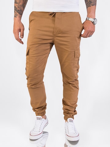 Rock Creek Tapered Cargohose in Beige: Vorderseite