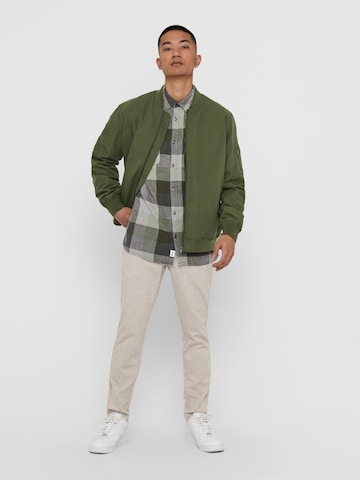 Veste mi-saison Only & Sons en vert