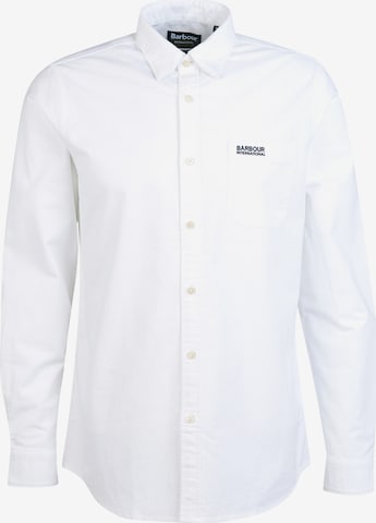 Barbour International Regular fit Button Up Shirt 'Kinetic' in White: front