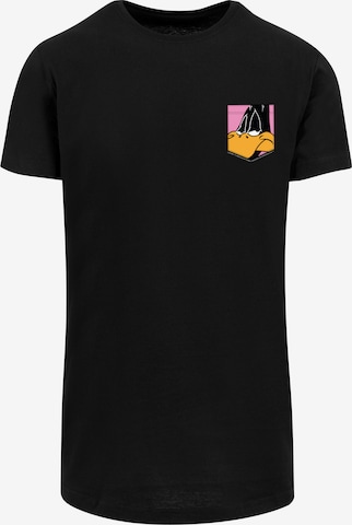 T-Shirt 'Looney Tunes Daffy Duck Face' F4NT4STIC en noir : devant
