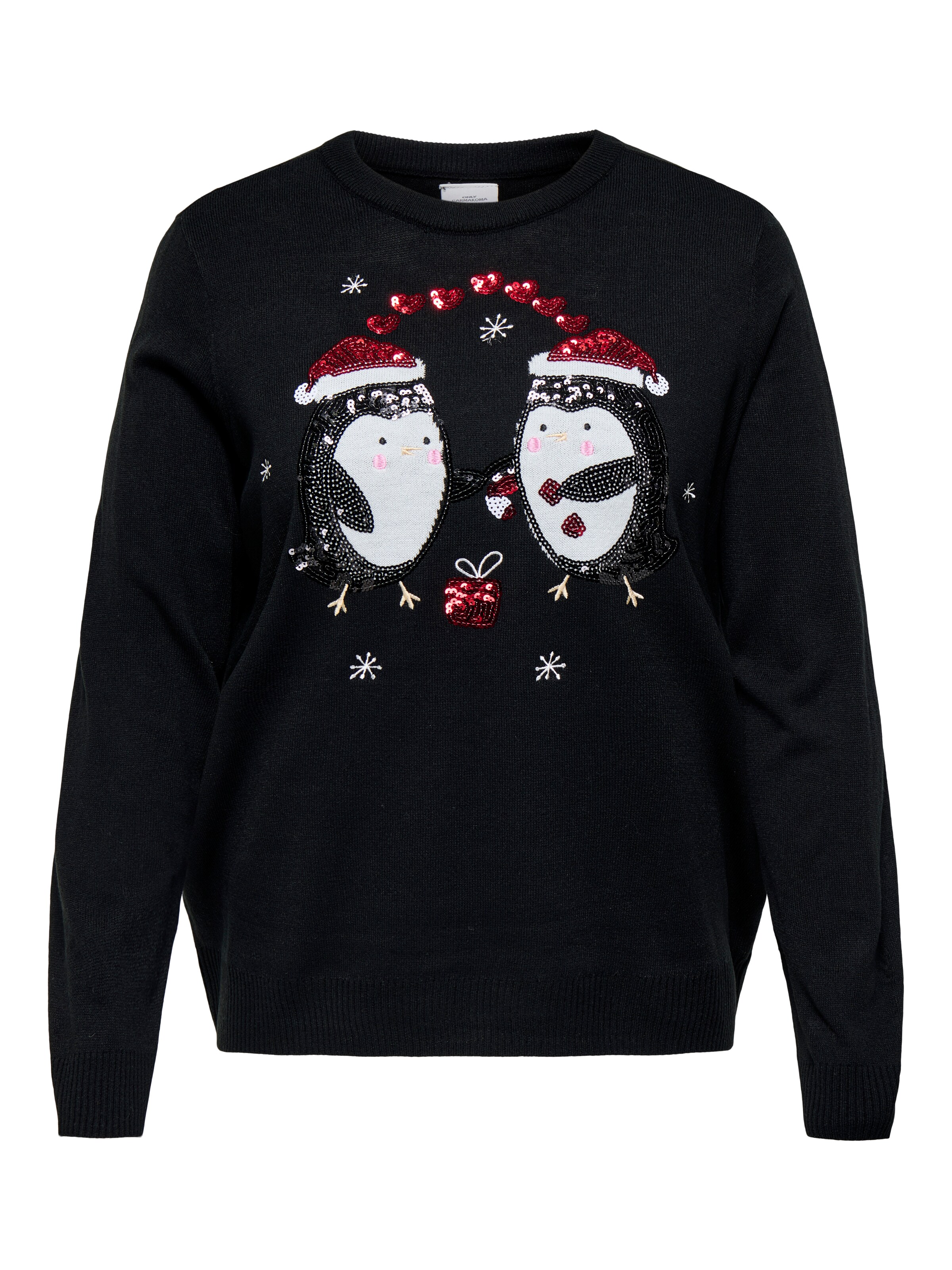 ONLY Carmakoma Sweater in Black: front