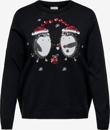 ONLY Carmakoma Pullover in Schwarz: Vorderseite