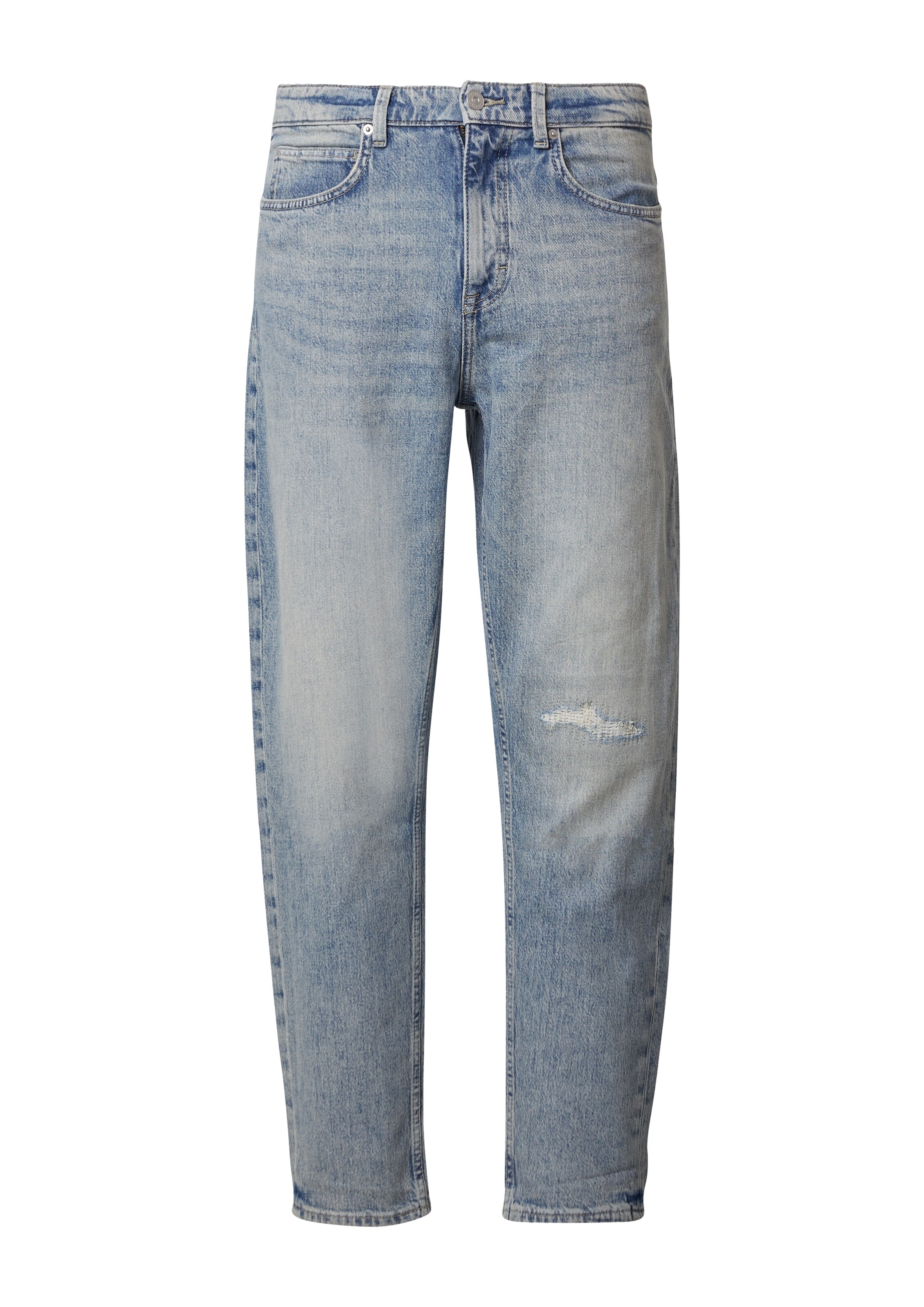 QS Tapered Jeans 'Devon' in Blauw: voorkant