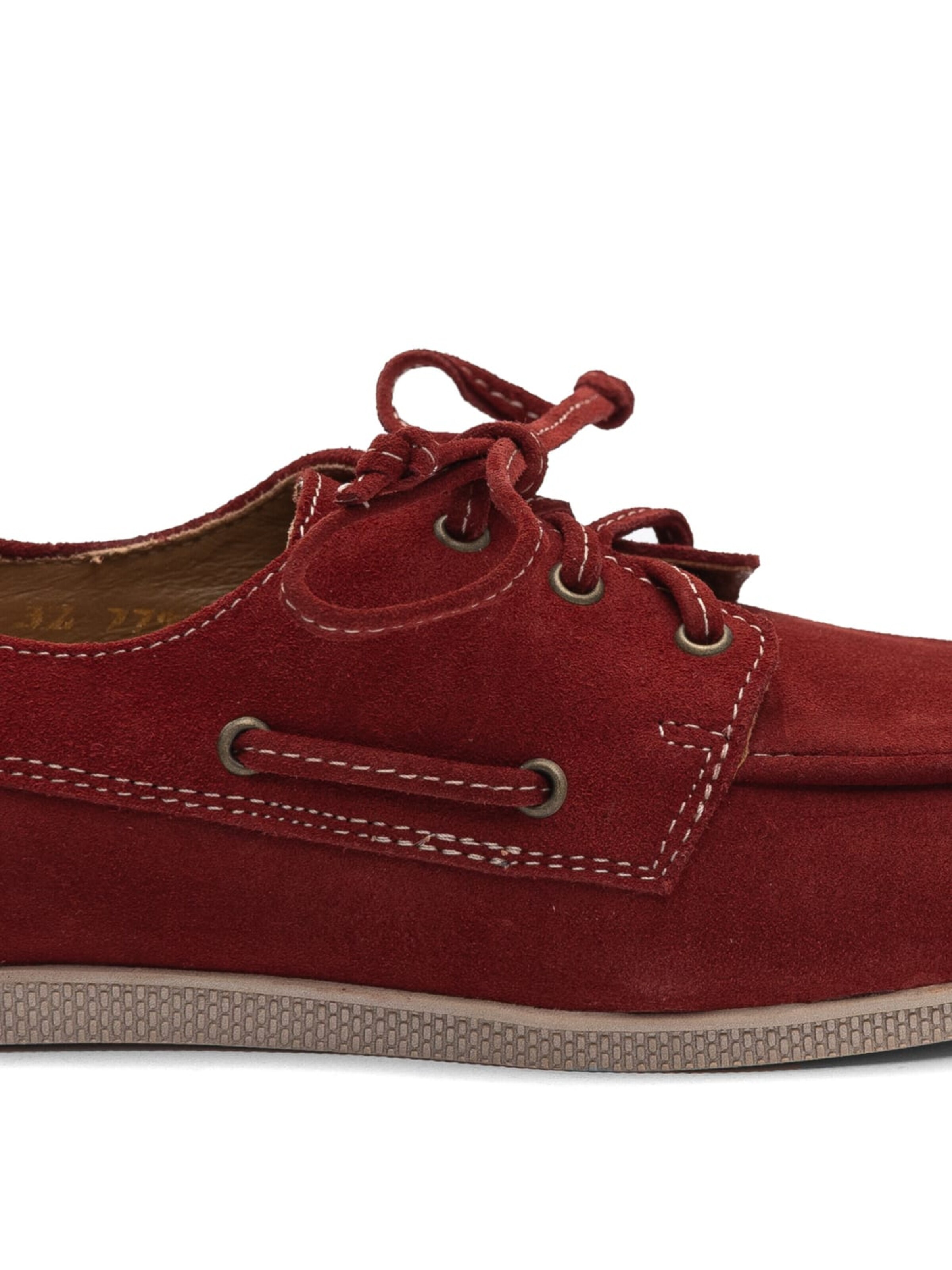 Maciejka Buty sznurowane '07799-44/00-1' w kolorze czerwony