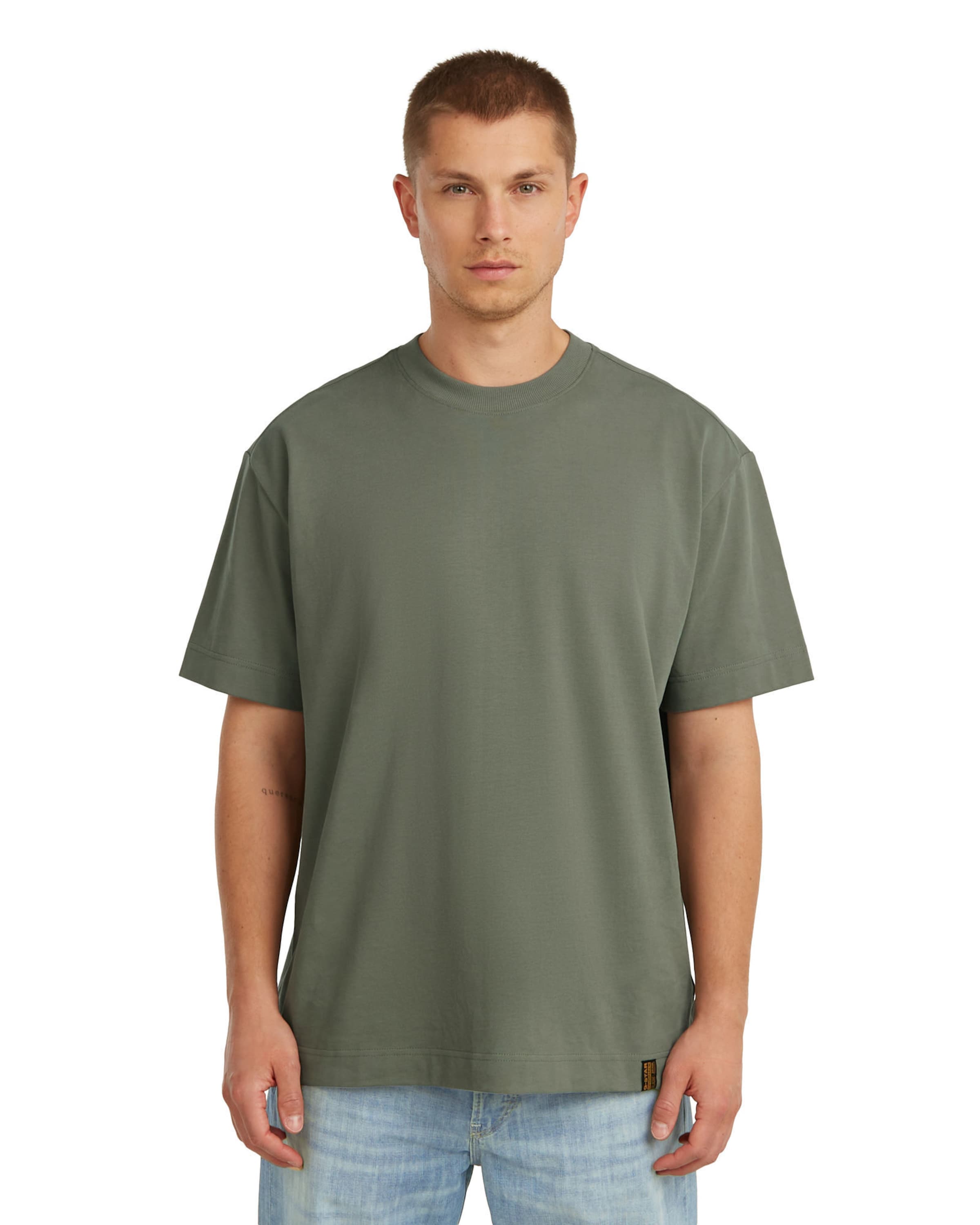 G-STAR T-Shirt - 'GS-01 Relaxed T-Shirt' in Grün: Vorderseite