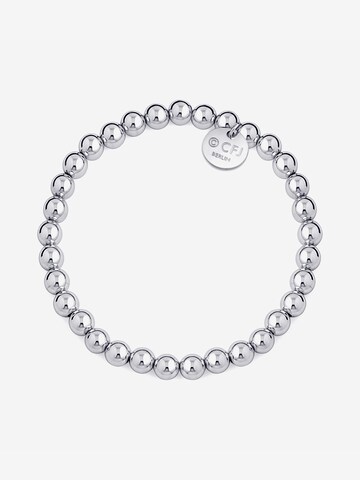 CLASSYANDFABULOUS Jewelry Bracelet 'CLASSYANDFABULOUS Beaded' in Silver: front