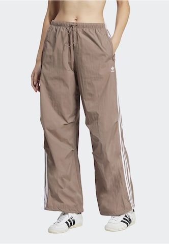 Wide leg Pantaloni de la ADIDAS ORIGINALS pe maro: față