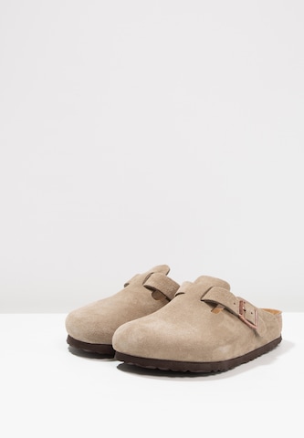 BIRKENSTOCK Pantolette 'Boston' in Grau